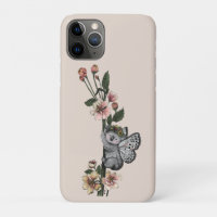 Cute Botanical Koala Beary Watercolor Illustration