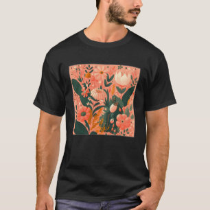 Cute Botanical Roses Illustration Gorgeous Flower T-Shirt