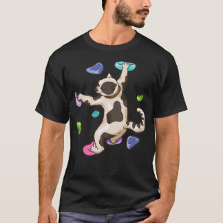 cute Bouldering Cat climbing T-Shirt