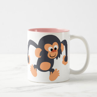 Cute Bouncy Cartoon Chimpanzee Mug