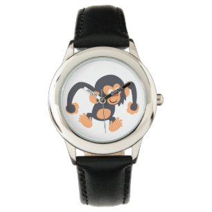 Cute Bouncy Cartoon Chimpanzee Watch