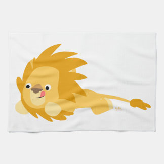 Cute Bouncy Cartoon Lion Kitchen Towel