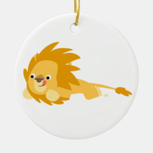 Cute Bouncy Cartoon Lion Ornament