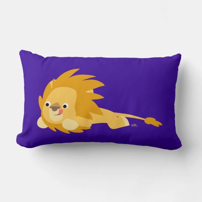 Cute Bouncy Cartoon Lion Pillow (Front)