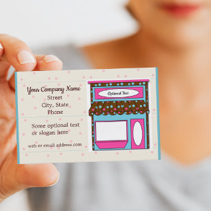 Cute Boutique Storefront Business Card