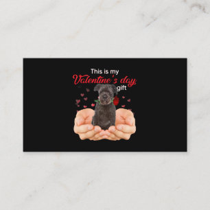 Cute Bouvier Des Flandres This Is My Valentines Da Business Card