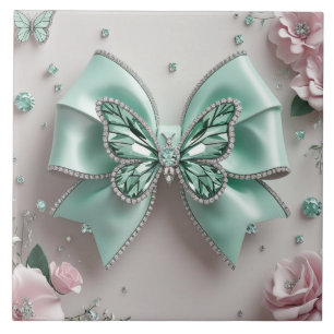 Cute bow Ceramic Tile