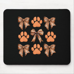 Cute Bow Coquette Dog Paw Print Aesthetic Dog Mum Mouse Mat