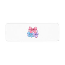 Cute Bow Ribbon Pattern – Pink Blue & Purple Bow