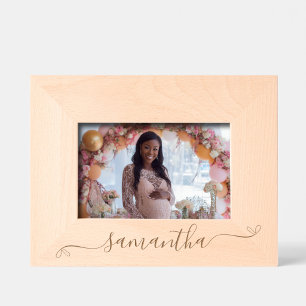 Cute Bow Signature Name Etched Frames