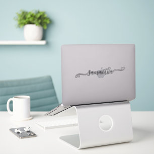 Cute Bow Signature Name Laptop