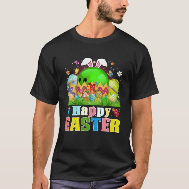 Cute Bowling Ball Hatched From Egg Easter Day Men  T-Shirt (Front)