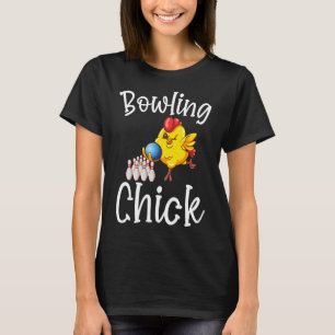 Cute Bowling Chick Funny Bowler Bowl Game Enthusia T-Shirt