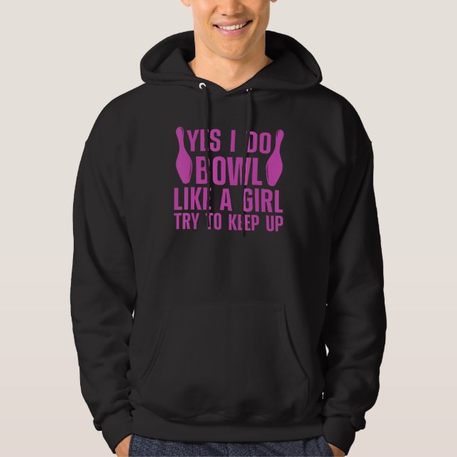 Cute Bowling For Women Girls Bowler Spare Me Ladie Hoodie (Front)