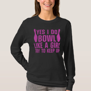 Cute Bowling For Women Girls Bowler Spare Me Ladie T-Shirt