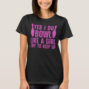 Cute Bowling For Women Girls Bowler Spare Me Ladie T-Shirt