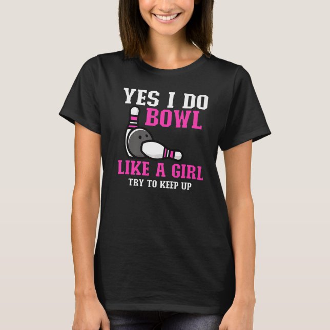 Cute Bowling For Women Girls Bowler Spare Me Ladie T-Shirt (Front)