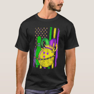 Cute Bowling Mardi Gras Hat Party  Festival Appare T-Shirt