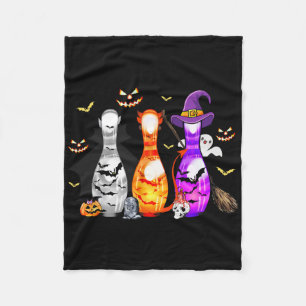 Cute Bowling Pin Halloween Spooky Costume Fleece Blanket