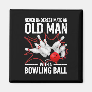 Cute Bowling Women Men Grandpa Bowler Team Bowlin Magnet