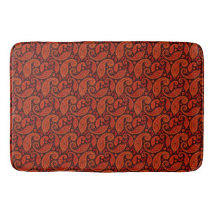 Cute bown swirl paisley patterns bath mat
