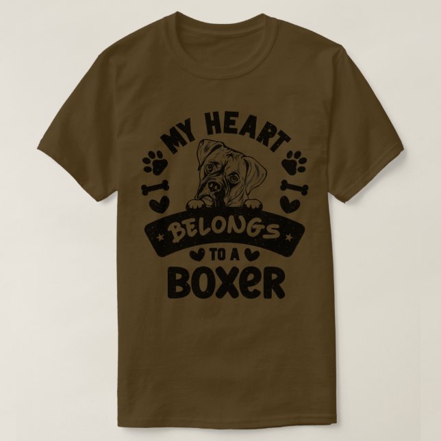 Cute Boxer Dog 1 T-Shirt (Design Front)
