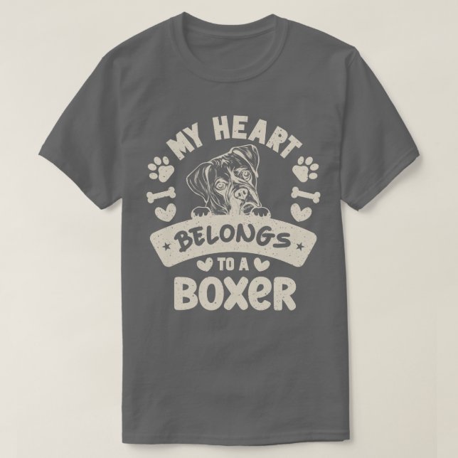Cute Boxer Dog 2 T-Shirt (Design Front)