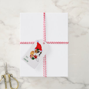 Cute Boxer Dog Christmas Gift Tags