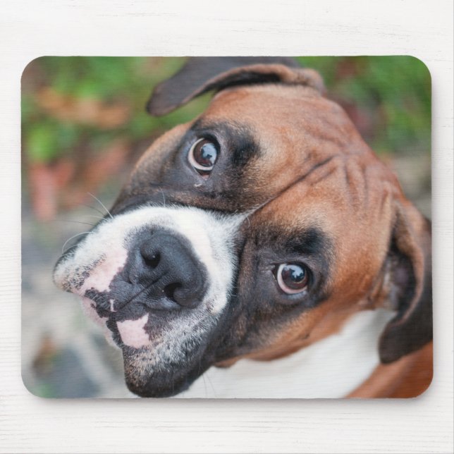 Cute boxer dog mouse mat (Front)
