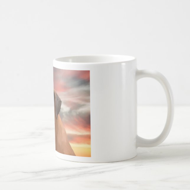 Cute Boxer Dog Water Colour Oil Painting Art Coffee Mug (Right)