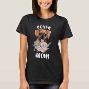 Cute Boxer Gifts Boxer Mum Dog Lover Watercolor T-Shirt