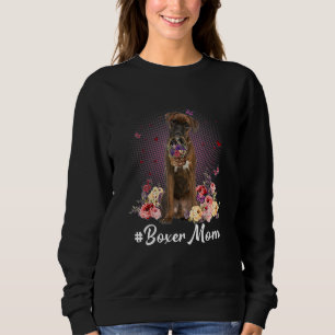 Cute Boxer Mum Flower Happy Mother's Day Love Dog Sweatshirt