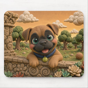 Cute Boxer Puppy, Baby Dog Mouse Mat