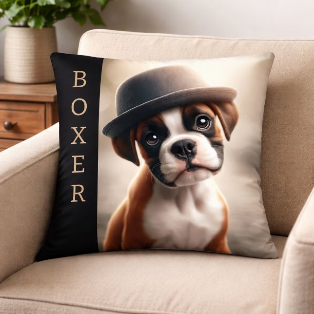 Cute Boxer Puppy – Stylish Dog Art Cushion (Creator Uploaded)