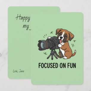 Cute Boxer Puppy Taking Pictures Green Hobbyist