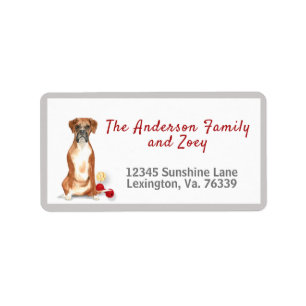 Cute Boxer Toys Home Return Address Label
