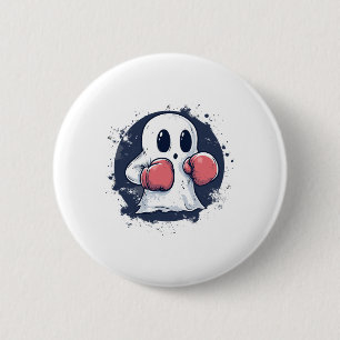 Cute Boxing Ghost Art 6 Cm Round Badge