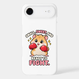 Cute boxing hamster ready to fight
