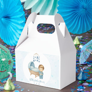 Cute Boy Blue Nursery Baby Shower Favour Box