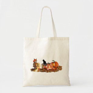 Cute Boy Fox Costume Halloween Watercolor Tote Bag