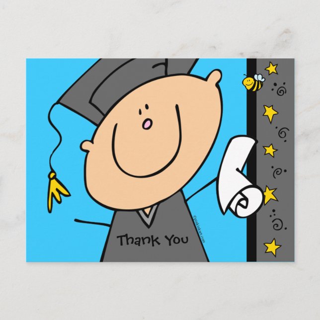 Cute Boy Grad Custom Postcard (Front)