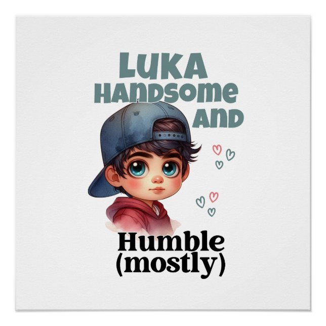 Cute Boy Handsome And Humble Poster (Front)