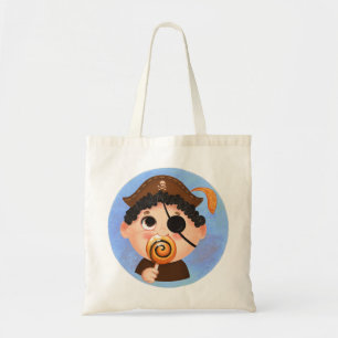 Cute boy in a pirate Halloween costume Tote Bag