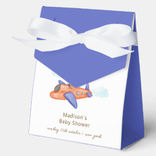 Cute Boy Minimal Aviator Airplane Toy Baby Shower  Favour Box
