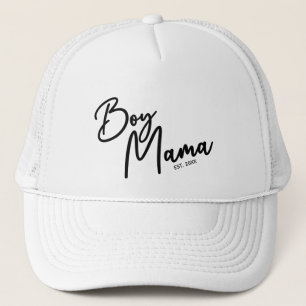 Cute Boy Mum Modern Typography Simple Mama Mummy Trucker Hat