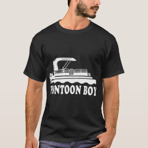 Cute boy sailor and dog rowing boat cartoon T-Shirt