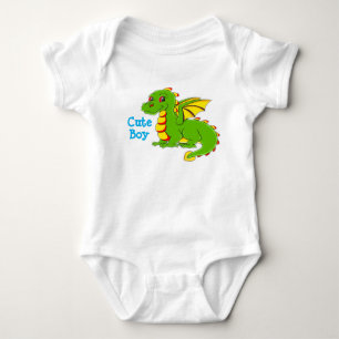 Cute Boy T-Shirt with dragon image Baby Bodysuit