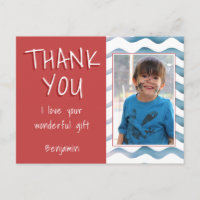 Cute Boy Thank you Birthday Photo
