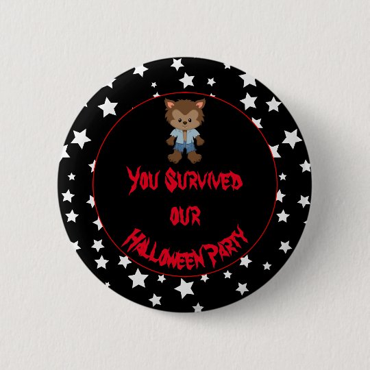 Cute Boy Werewolf Halloween Party 6 Cm Round Badge