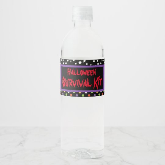 Cute Boy Werewolf Halloween Party Water Bottle Label